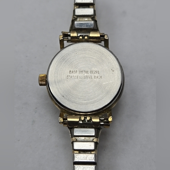 Womens Virgin Islands Swiss Rotating Gem Second Hand Watch Gold Tone New Battery - Picture 8 of 10